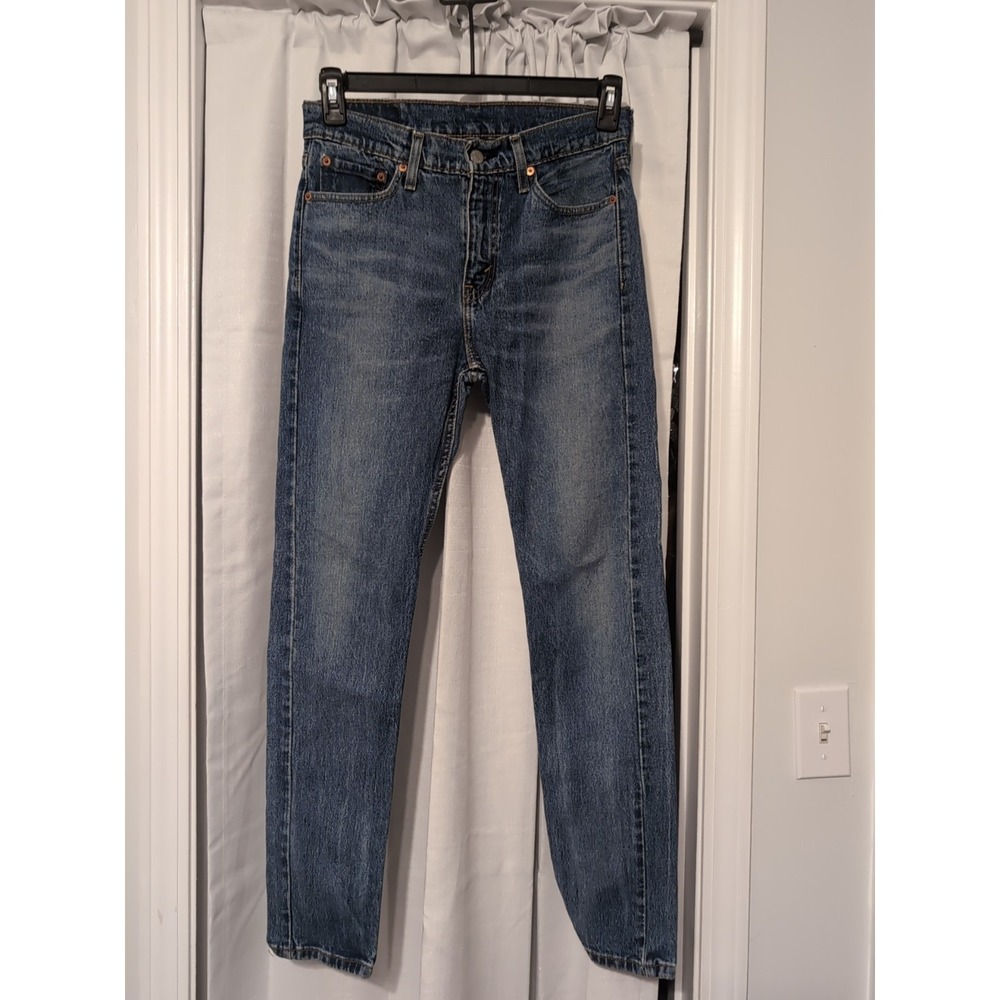 Levis 510 Men Jeans 29x30‎ Blue Cotton Blend Straight Leg Regular Fit Denim